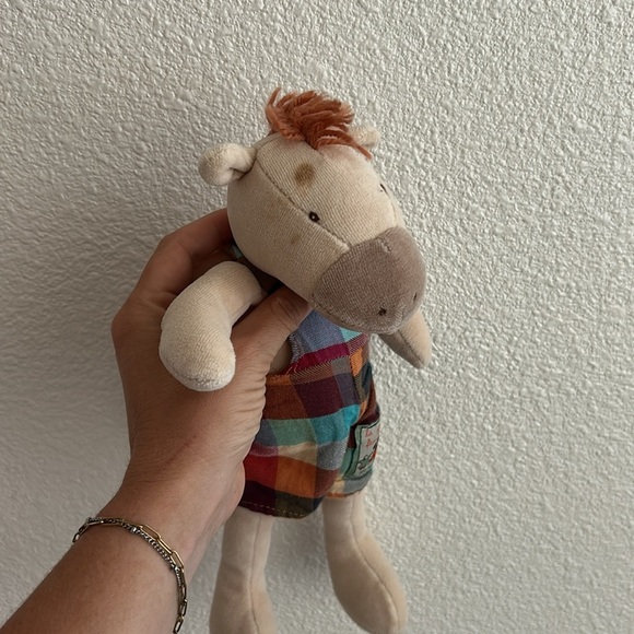 Moulin roty La grande famille baby comforter Hugo horse overalls - Picture 2 of 4